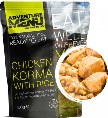 Produktbild von Adventure Menu Hähnchen Korma mit Reis - 400g
