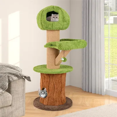 Produktbild von Kratzbaum – Katzenbaum – Katzenhaus – Kratzmöbel – Katzenwohnung – 148 cm hoch