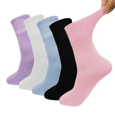 Produktbild von Omgoods – Bequeme Baumwollsocken für Damen, 5 Paar