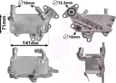 Produktbild von VAN WEZEL Ölkühler Automatikgetriebe 58013705 für VW Passat Variant (3C5)
