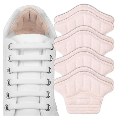 Produktbild von 4 Paare Fersenpolster Set - extra - weich Fersenkissen aus Schwamm, Fersenschutz, Fersenpolster gegen Reibung und Blasen - Fersenschoner für zu große Schuhe