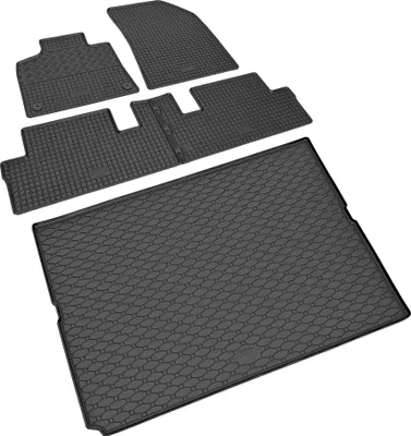 Produktbild von Passgenaue Gummifußmatten und Laderaumwanne von Z4L passend für Citroen C4 Grand Picasso ab 2013