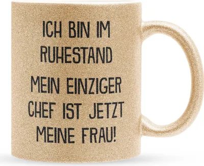 Produktbild von 22Feels Glitzertasse Gold Renteneintritt Geschenk Männer Rentner Wichteln Secret Santa Ruhestand Rente Arbeitskollege Abschied Kaffeetasse Herren Geburtstag Weihnachten Geschenkidee Bürotasse