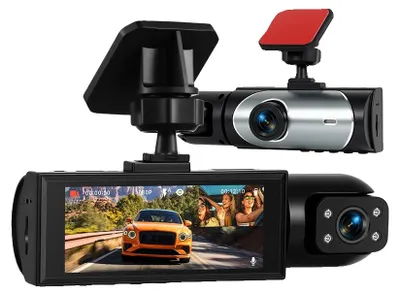 Obrázek produktu pro Autokamera s duálními kamerami, záznam v rozlišení 1080P, s 64G paměťovou kartou