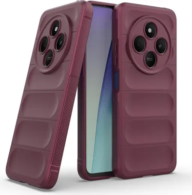 Produktbild von Handy Hülle für Xiaomi Redmi 14C Grip Case Cover Schutzhülle Softgrip Farbe: Burgunder Rot