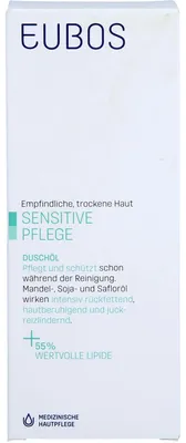 Produktbild von EUBOS Sensitive Duschöl für empfindliche, trockene Haut, 200 ml Öl