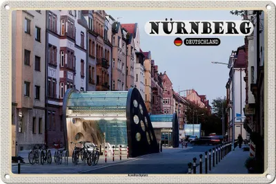 Produktbild von Blechschild Städte Nürnberg Kaulbachplatz Architektur 30x20cm