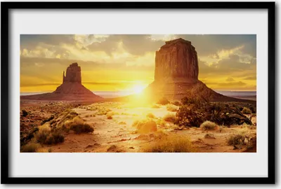 Produktbild von Bild 60x40 MDF-Rahmen Wandkunst Desert Sun Landschaft