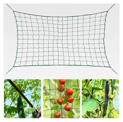 Produktbild von Pflanzennetz, Kletternetz für Pflanzen 2 x 5 m, Ranknetz für Gurken und Kletterpflanzen, Gurkennetz für Gewächshaus, Tomatennetz, Rankhilfe für Garten