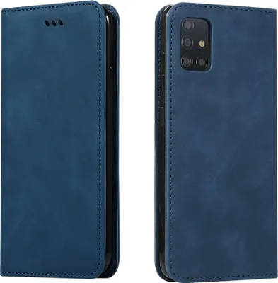 Produktbild von Mobigear Retro Slim  Samsung Galaxy A51 Hülle Klapphülle - Blau