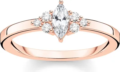 Thomas Sabo TR2325-416-14 Damenring Vintage roségoldfarben weiße Steine 1