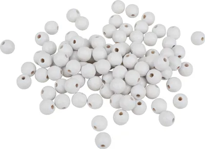 Produktbild von Meyco Holzperlen 8 mm 85 Stück Bastelperlen Naturperlen Holzkugeln Basteln