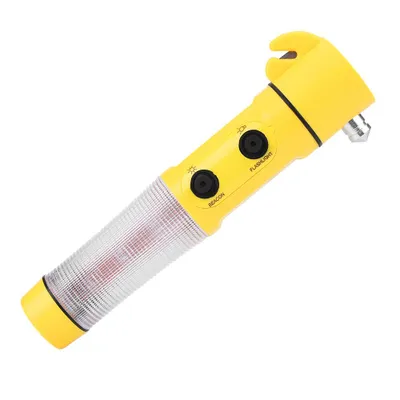 Produktbild von 4-in-1-Auto-Notfallhammer, Sicherheitsgurtschneider, LED-Taschenlampe, Warnleuchte