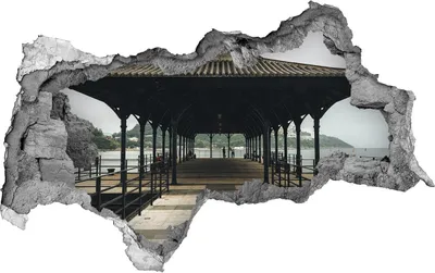 Produktbild von Selbstklebender Loch-3D-Aufkleber 95x73 cm Pier in Hong Kong