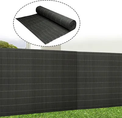 Obrázek produktu pro LARS360 180x400cm PVC rohož soukromí plot bambus - plot soukromí zástěna proti větru neprůhledný pro zahradu, balkon a terasu, antracitová barva