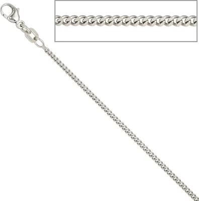 Produktbild von JOBO Panzerkette 925 Sterling Silber 1,7 mm 42 cm Halskette Kette Karabiner