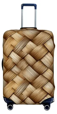Produktbild von Beige Weidenkorb-Textur, elastische Gepäckabdeckung, staubdicht und kratzfest, für Koffer von 55,9 bis 61 cm