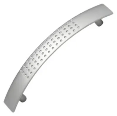 Productafbeelding van Zinken meubelgreep, afstand tussen de gaten 96 mm, mat chroom, set van 12 stuks