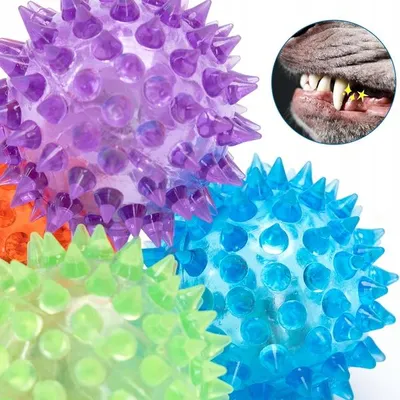 Produktbild von Nobleza Hundespielzeug LED-Ball Stachelig 5,5 cm