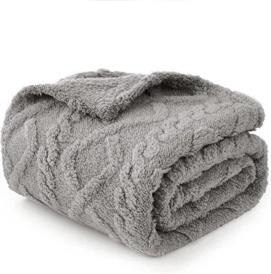 Produktbild von Famanu Hundedecke 100 x 160 cm - Weiches und warmes Bett für Hunde und Katzen - Waschbare Schlafmatte - Hellgrau