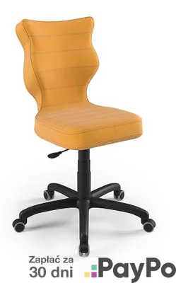 Zdjęcie produktu dla Krzesło Wzrostowe Dla Dzieci I Młodzieży, Ergonomiczne Krzesło Do Biurka, Dla Osób O Wzroście 146-176 Cm, Kolor: Czarny, Materiał: Welur, Model: 35