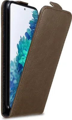 Produktbild von Cadorabo Hülle für Samsung Galaxy S20 FE Schutz Hülle in Braun Flip Etui Handyhülle Case Cover
