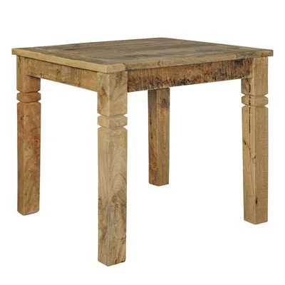 Produktbild von Esszimmertisch WL5.077 Braun 80 x 80 x 76 cm Mango Massivholz | Design Landhaus Esstisch Massiv | Tisch für Esszimmer Quadratisch | Küchentisch für 4 Personen | Holztisch Rustikal Klein