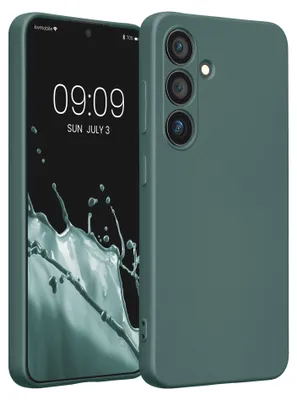 Produktbild von kwmobile Handyhülle für Samsung Galaxy S24 Hülle - weiche Silikon Case metallisch schimmernd - Schutzhülle Cover - Metallic Petrol