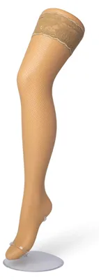 Produktbild von Bonnie Doon Damen-Haltestrumpfhose mit dezentem Netzmuster, Größe L/XL, Beige – Breites Bündchen mit Silikon – Netzstrumpfhose – Rutschfest – Strumpfhose ohne Slip – Silikonband – Perfekter Halt – Netzstrumpfhose – Hautfarben – Nude – BP201702.297