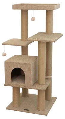 Produktbild von Dehner Lieblinge Katzen-Kratzbaum Nele, ca. 122 x 50 x 50 cm, Jute, beige