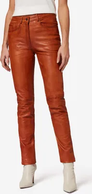 Produktbild von Damen Lederhose Lederjeans Ricano 9809 – cognac / L