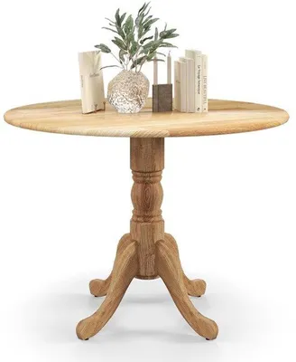 Produktbild von Esstisch, runder Holztisch für die Küche – 100x100x73 cm – Massiver Holztisch für 4 Personen