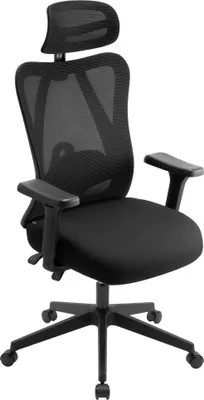 Immagine prodotto di Sedia ergonomica per ufficio - Sedia da ufficio - Braccioli regolabili in 3D, tessuto a rete traspirante | Colore: nero