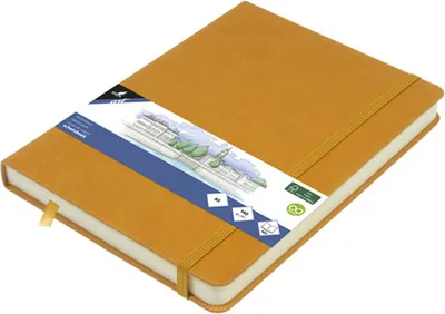 Produktbild von kangaro Skizzenbuch PolyurethanHardcover DIN A6 ockergelb 80 Blatt