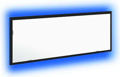 Image de Miroir de salle de bain LED Chêne noir 100 x 8,5 x 37 cm Verre
