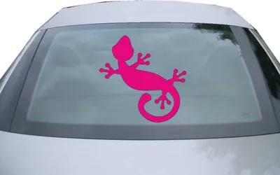 Produktbild von Indigos UG - Aufkleber Heckscheibe & Motorklappe DE2879 - pink - 600x599 mm - Gecko - Fisch - Auto Scheiben Fenster Heckklappe Tuning Racing JDM - Die cut