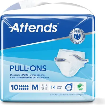Image de ATTENDS Pull-Ons 10 Medium - 8 paquets de 14 protections