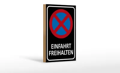 Produktbild von Holzschild Hinweis 12x18cm Einfahrt freihalten