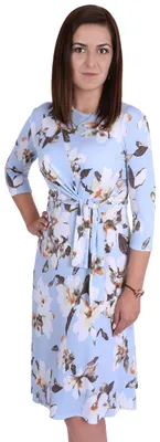 Produktbild von Ein blaues, asymmetrisches Blumenkleid John Zack S