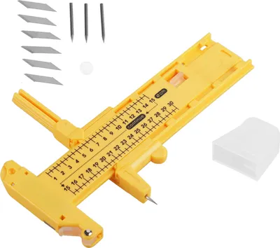 Immagine prodotto di Taglierina rotativa a cerchio per carta e pelle, taglierina a compasso, utensile manuale, giallo