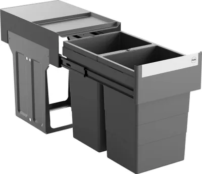 Produktbild von Hailo Mülleimer Küche Einbau ab 40cm Schrank 2x 13 L Mülltrennung