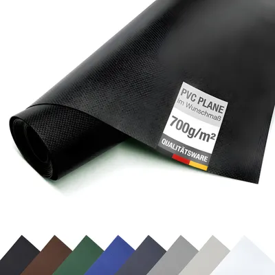 Immagine prodotto di Telone PVC per camion 700 g/m² al metro Telone Premium Bache opaco (nero, 2,5m x 3m)