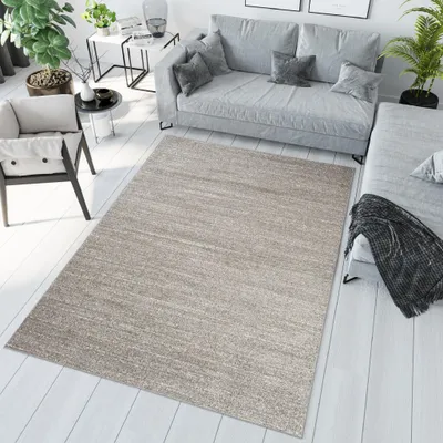 Image de Tapis Salon Chambre à coucher Motif moderne chiné Design gris foncé ÖKOTEX 300 x 400 cm