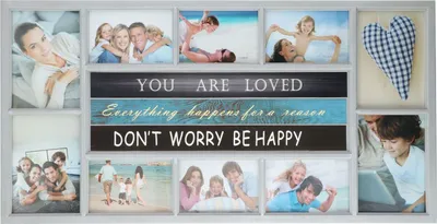 Image de Cadre photo YOU ARE LOVED pour 10 photos 74x38 cm Tableau photo mural Porte-photos
