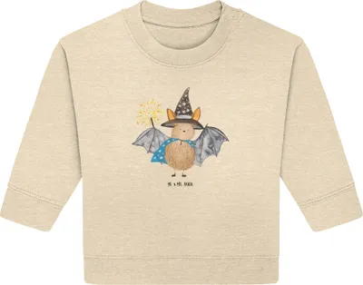 Produktbild von Mr. & Mrs. Panda Organic Baby Pullover Fledermaus Zauberer 24. - 36. Monat - Natural Raw - Geschenk, Magier, Lustige Sprüche, Bullover, Reinsteigern, Fledermäuse, Frauen