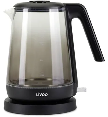 Obrázek produktu pro 1,7litrová varná konvice, 2200 W, bezdrátová, průhledná Livoo DOD216N