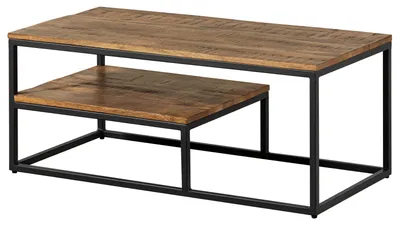 Produktbild von MASSIVMOEBEL24.DE Couchtisch Mango 100x50x43 hellbraun geölt LOUNGE COLLECTION #101