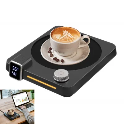 Produktbild von Becherwärmer, Elektrischer Kaffeewärmer mit 9 Temperaturstufen, Tisch-Tassenwärmer mit automatischer Abschaltung nach 4 Stunden, für Kaffee, Tee & Kakao
