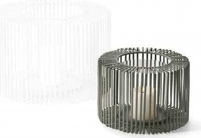 Produktbild von Philippi Oslo Windlicht S Stahl, pulverbeschichtet, Glas 254026