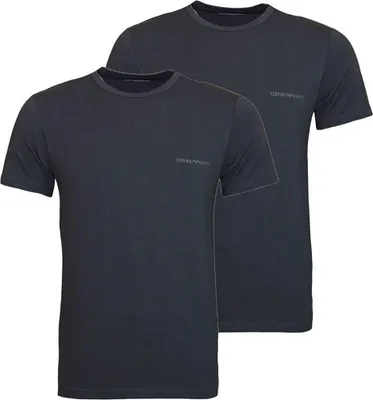 Produktbild von 2er-Pack Herren Kurzarm-T-Shirt mit Rundhalsausschnitt EMPORIO ARMANI Artikel 111267 7A717, XL, Cotone 95%,Elasthan 5%